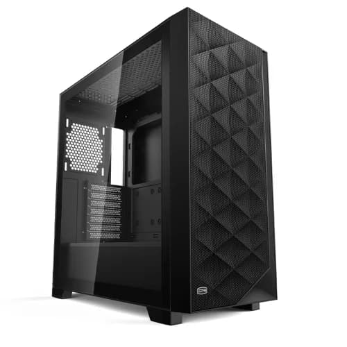 CARCASA PCCooler "C3 D510", middle tower, gaming, fara sursa, suporta 8xfan, PSU shroud, USB 3.1 gen 1 x 2, audio, mic, 7 sloturi expansiune, negru, "C3D510 BK"