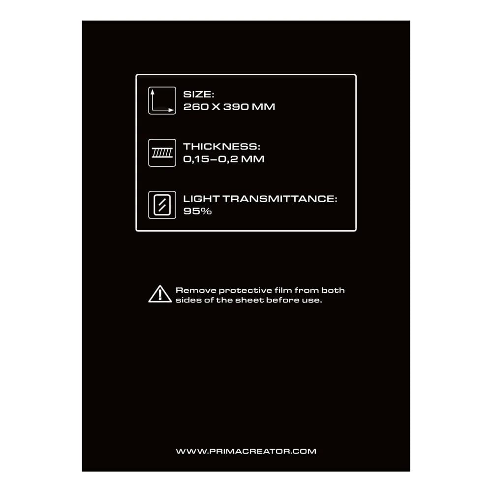 Imprimantă 3D PrimaCreator nFEP Film Sheet pentru 3D Printers – 260 x 390 mm — miniatură