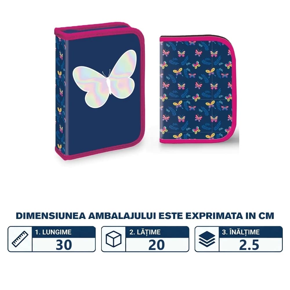 Penar echipat, 1 fermoar, 2 extensii, 32 piese, BUTTERFLY - S-COOL — miniatură