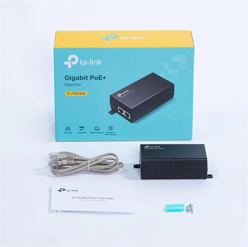 TP-Link, PoE+ Injector, TL-POE160S, Standarde si protocoale: IEEE802.3i, IEEE802.3u, IEEE802.3ab, IEEE802.3af, IEEE802.3at, interfata: 1 10/100/1000Mbps RJ45 data-in port, 1 10/100/1000Mbps RJ45 power+data-out port, Dimensiuni: 125 × 59.4 × 36.8 mm. — miniatură