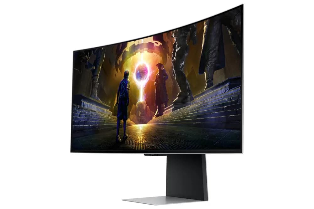 Monitor Samsung 34" LS34DG850SUXDU, Curvature: 1800R, Diagonal (inch): 34, Diagonal (cm): 86, Aspect ratio: 21:9, Panel: OLED, Resolution: 3440x1440, Refresh Rate: 175Hz, Response time GtG: 0.03ms, Brightness (max): 250 cd/m², Contrast (static) : 1M:1, Viewing angle: 178/178, Color Gamut Type — miniatură