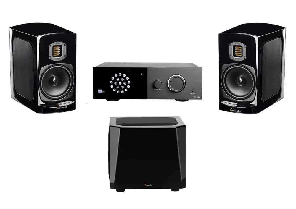 Pachet cu boxe Goldenear BRX, Subwoofer Goldenear Supersub X, Amplificator Lyngdorf TDAI-1120