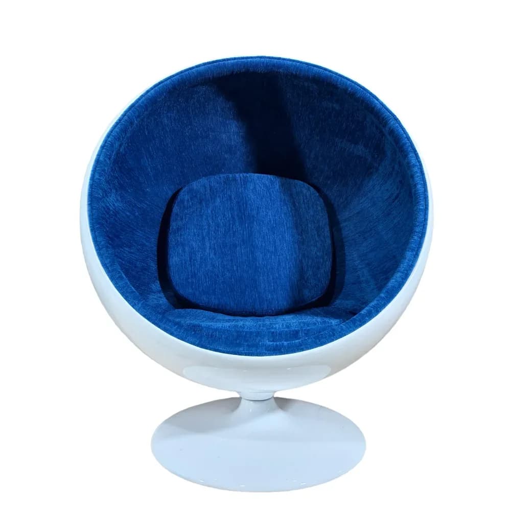 Scaun retro sferic – Albastru