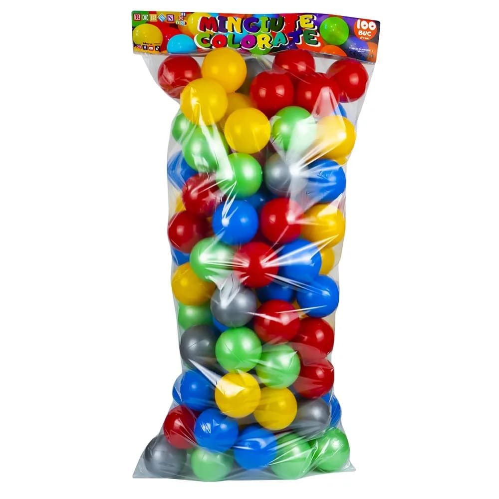 Mingiute plastic, 7 cm, 100 buc/punga - ROBENTOYS — miniatură