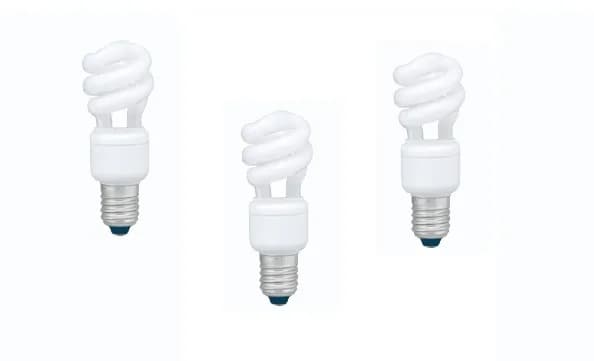 SET 3 becuri fluorescent Panasonic, soclu E27, putere 8W, forma spirala, lumina alb calda, alimentare 220 - 240 V, "EFD8E27HD3E-3"