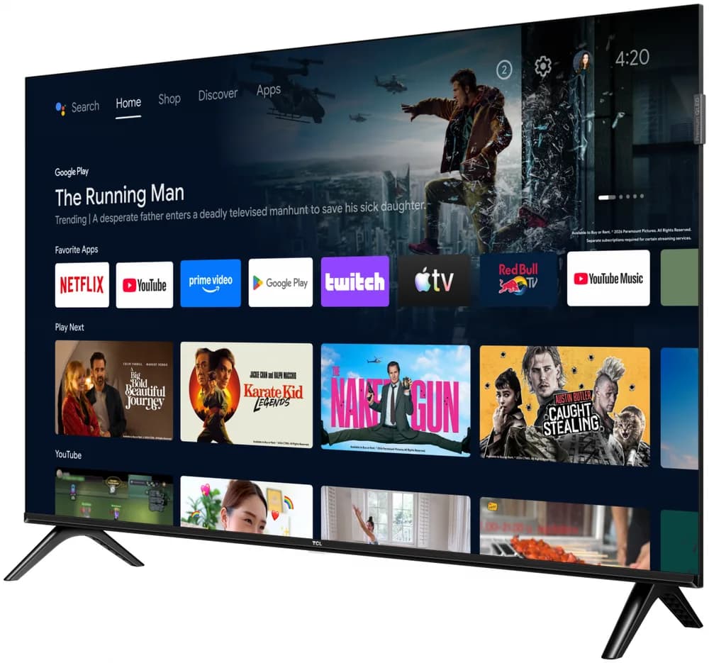 Televizor TCL QLED 40S5L, 100 cm, Smart Android TV, Full HD, Clasa F (Model 2026) — miniatură