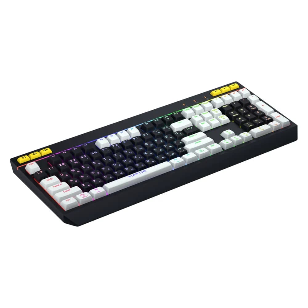 Tastatura Gaming HATOR Icefall, RGB, USB, Negru — miniatură