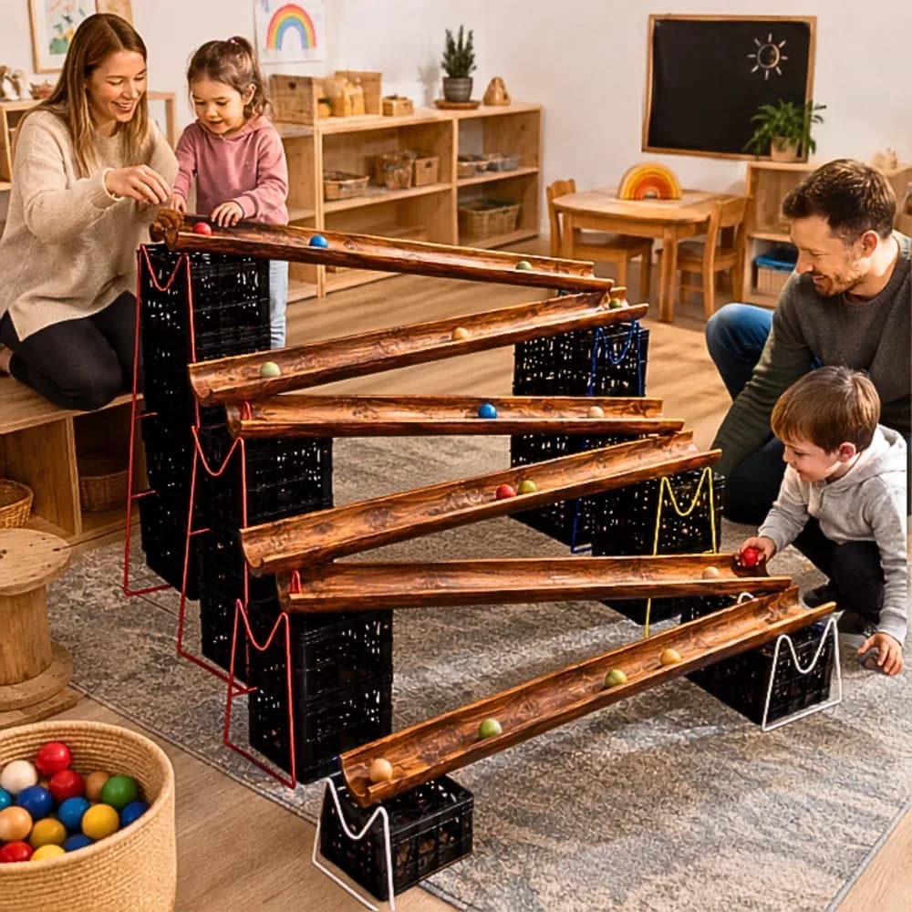 Canale de apă din lemn (8 bucăți de câte 1m) — miniatură