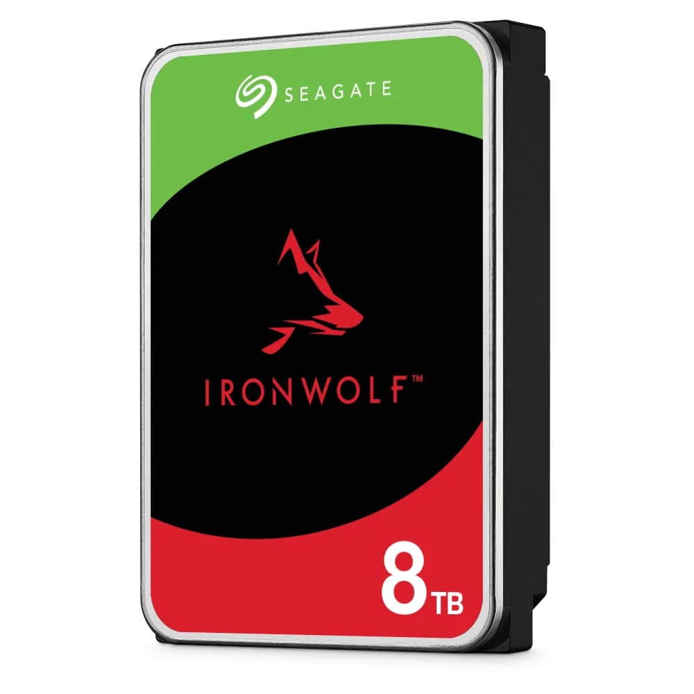 Bundle SEAGATE NAS HDD 4x8TB IronWolf 7200rpm 6Gb/s SATA 256MB cache 8.9cm 3.5inch 24x7 CMR for NAS and RAID Rackmount systems BLK "ST8000VN004_B2" — miniatură