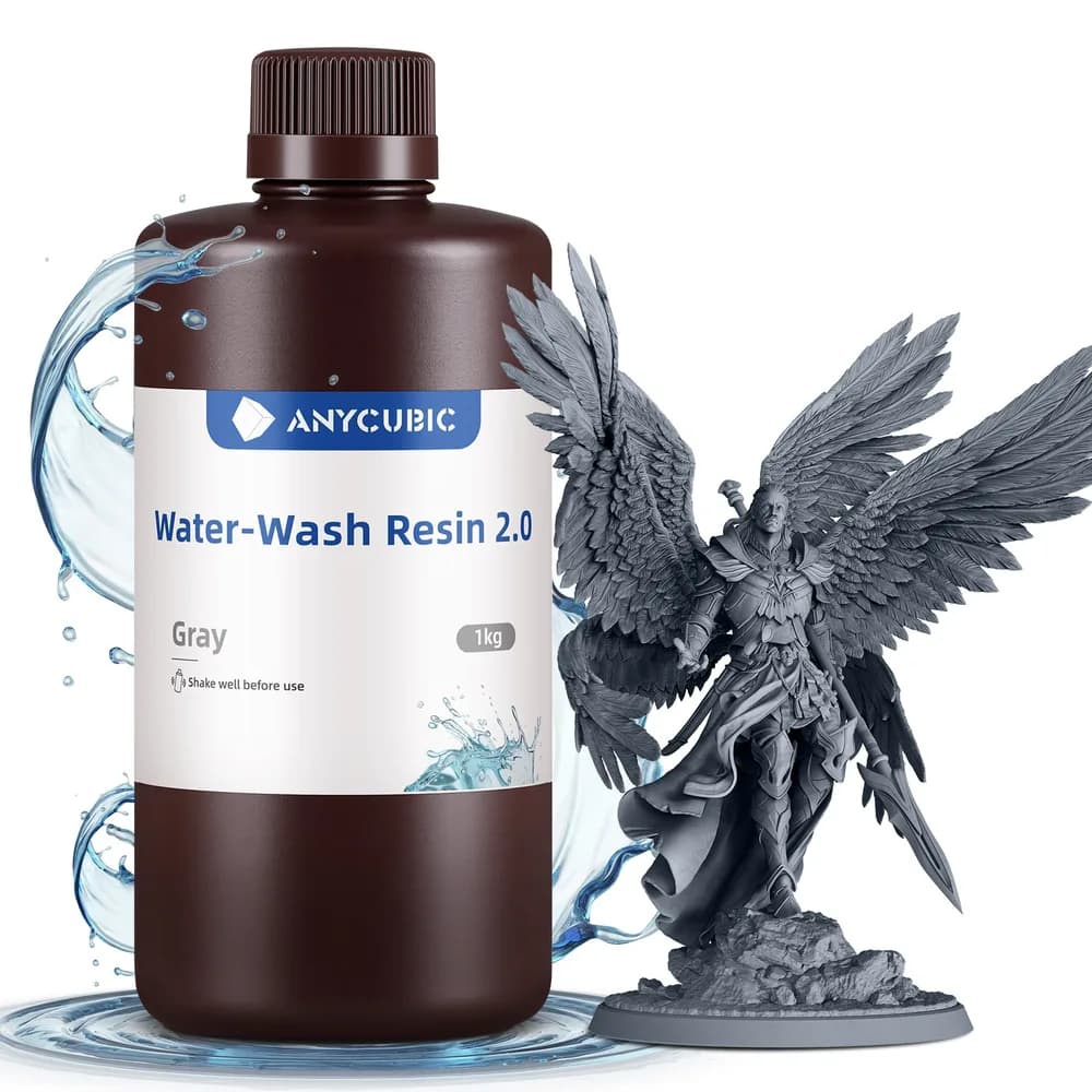 Rășină 3D Anycubic Water-Wash 2.0 (SSX2BK-101A) — miniatură