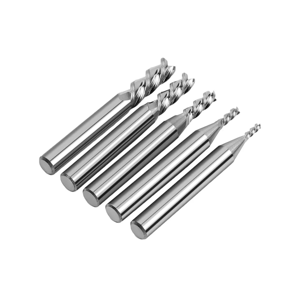 Accesoriu gravator laser TwoTrees HRC55 3 Flute Tungsten Carbide End Mills pentru CNC – 5 buc — miniatură