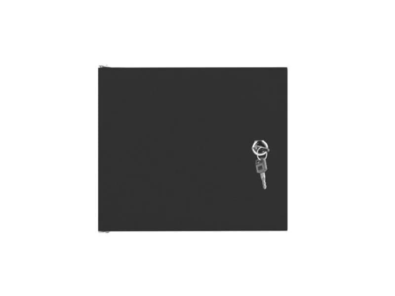 Dulap rack 10" perete 6U / 280x310 pentru auto-asamblare, cu ușă metalică, negru (flat pack)