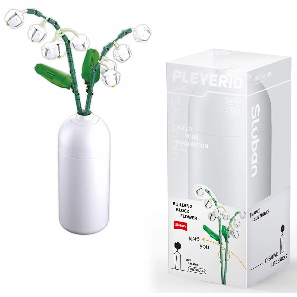 Set de Constructie Flowers, 253 piese, Lacramioara - Sluban