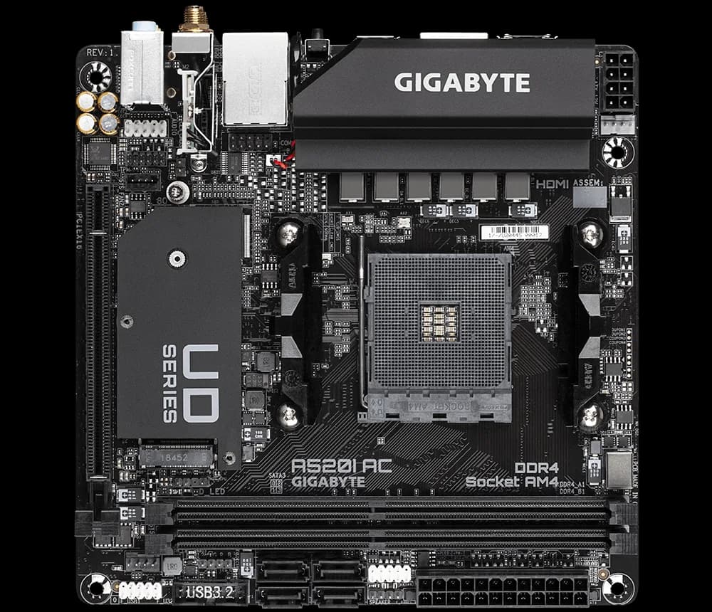 Placa de baza Gigabyte A520I AC, Socket AM4, DDR4, Micro-ATX — miniatură