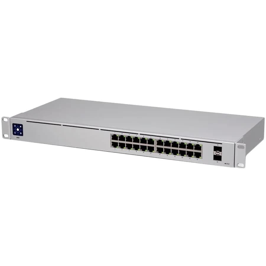 Ubiquiti UniFi Switch 24 is a fully managed Layer 2 switch with (24) Gigabit Ethernet ports and (2) Gigabit SFP ports for fiber connectivity "USW-24-EU"