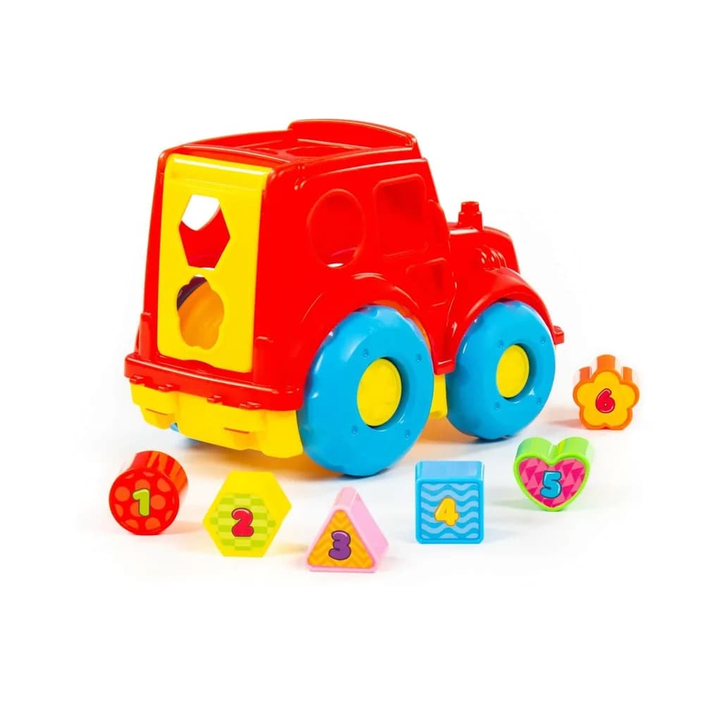 Camion + cuburi educative, 26x16.5x21 cm, Polesie — miniatură