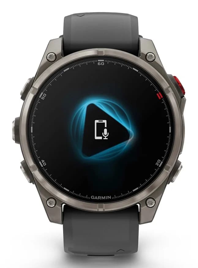 Smartwatch fenix 8 Pro 47 mm, AMOLED, Sapphire, Titanium with Graphite/black silicone band"010-03198-11" — miniatură