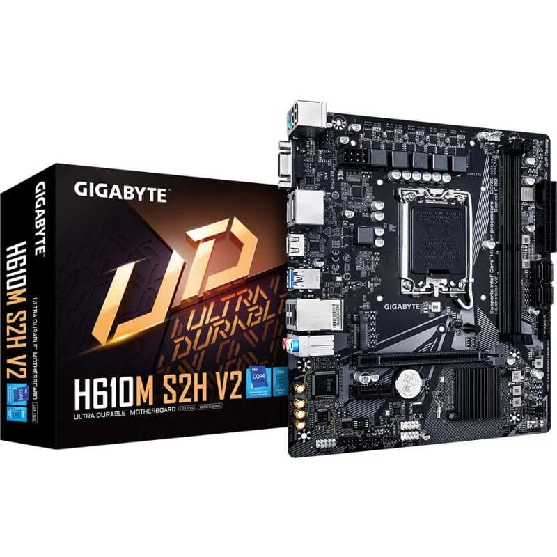 Placa de baza Gigabyte H610M S2H V2, Socket 1700, DDR5, Micro-ATX
