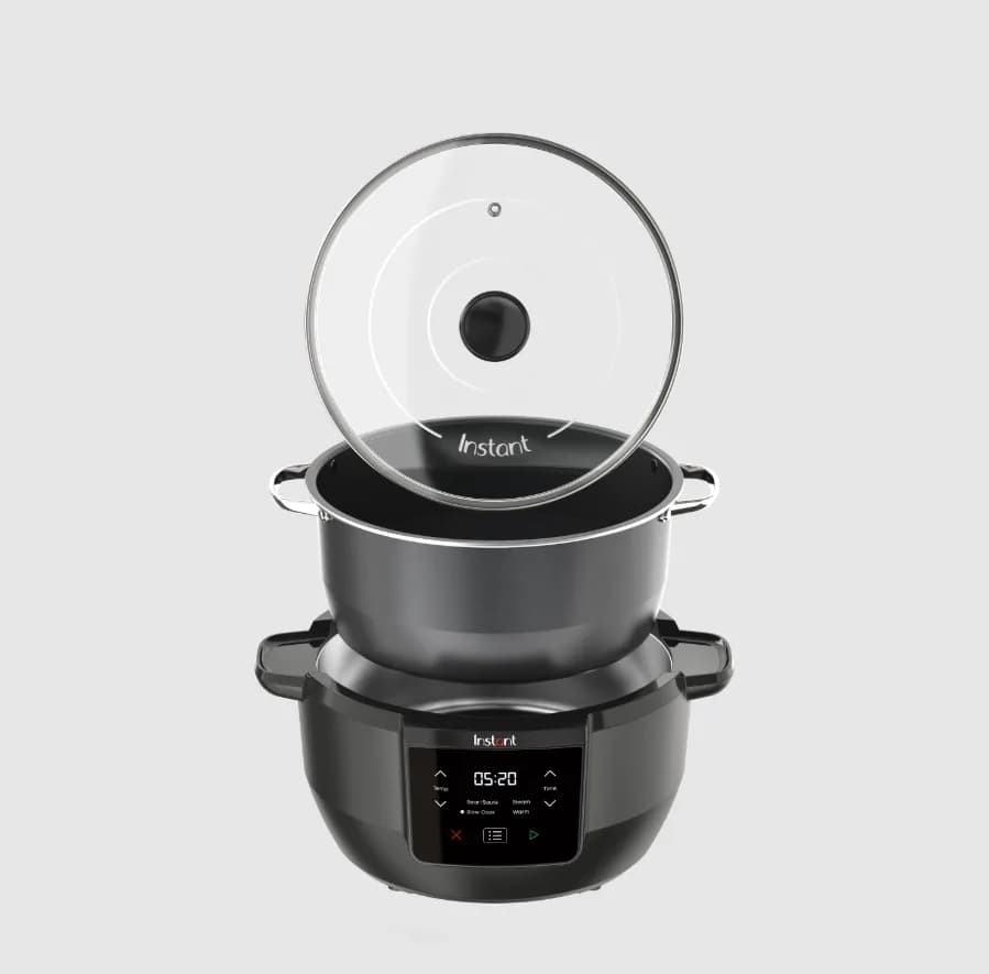 Slow Cooker Instant Pot, 800W, Capacitate 7.1L, Keep Warm, 4 in 1, control digital, Negru — miniatură
