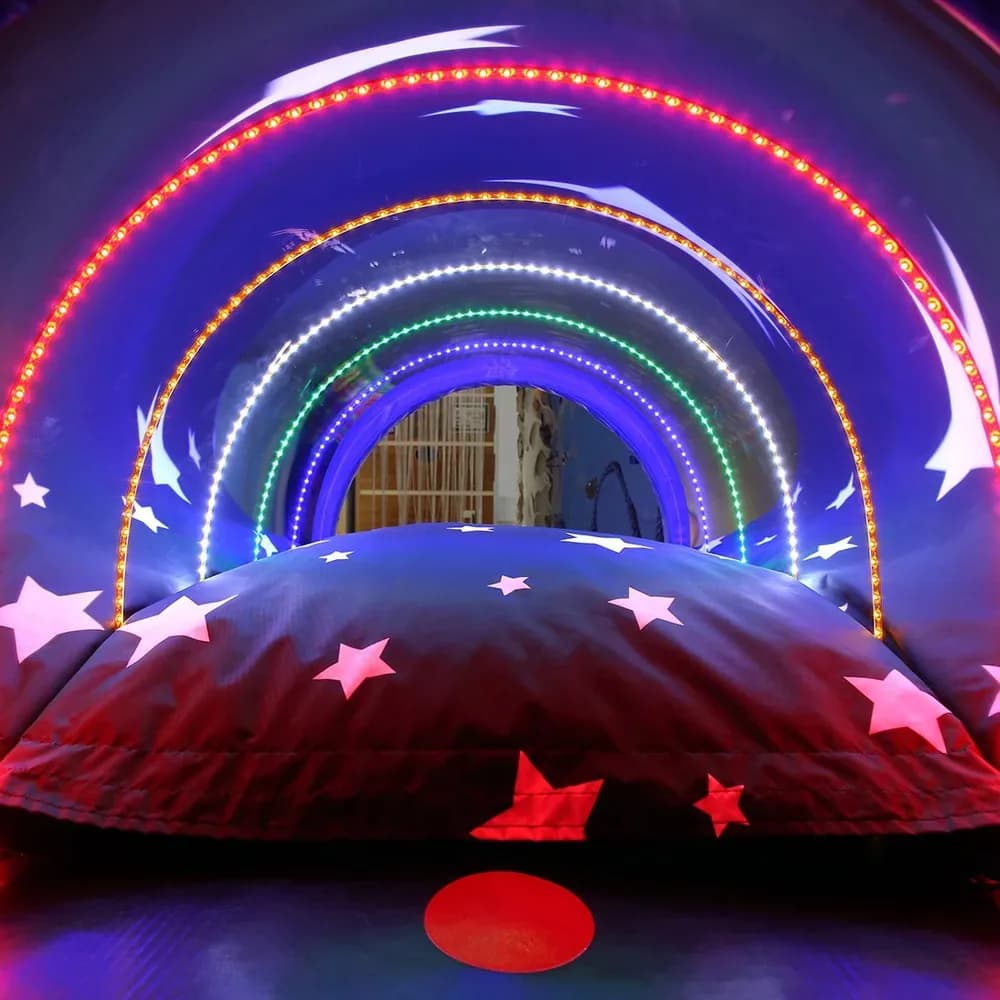 Pernă de podea senzorială cu imprimeu Stele UV Explorator Galactic — miniatură