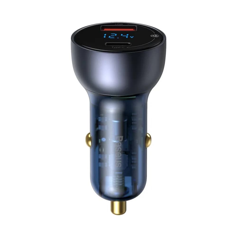 INCARCATOR auto Baseus Particular Digital Display QC+PPS,1xUSB Output 4.5V/5A,1xUSB Type-C Output 5V/3A,65W, pt. bricheta auto, afisaj digital,gri "CCKX-C0G"-6953156223189 — miniatură