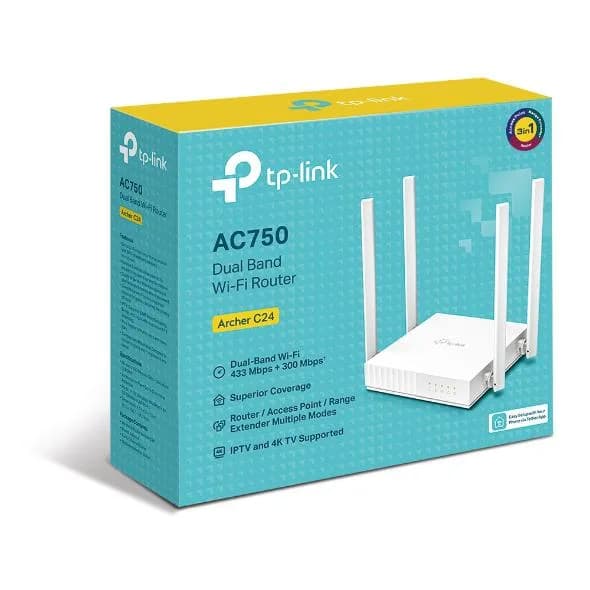 Router wireless TP-LINK Archer C24, AC750, WiFI 5, Dual-Band — miniatură