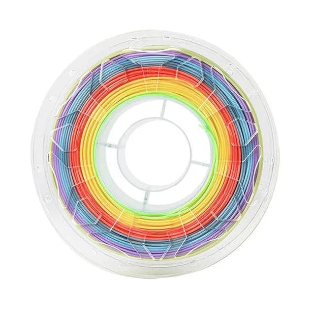 CREALITY CR PLA 3D Printer Filament, Rainbow, 1KG, Printing temperature: 190-220, Filament diameter: 1.75mm, Tensile strength: 60MPa, Size of filament wheel: Diameter 200mm, height 66mm, hole diameter 56mm. Utilizare: pana la 6 luni de la deschiderea ambalajului. — miniatură