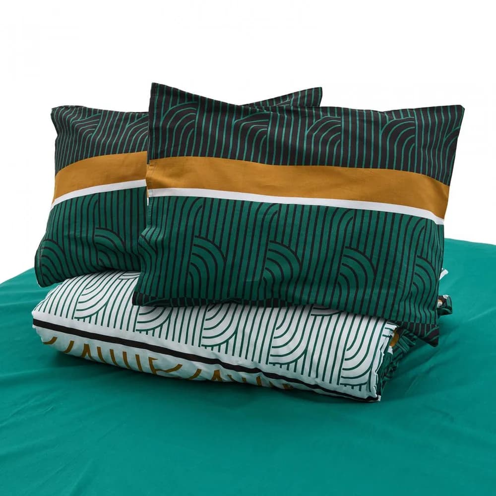 Lenjerie dubla 100% bumbac,4 piese, Deco — miniatură