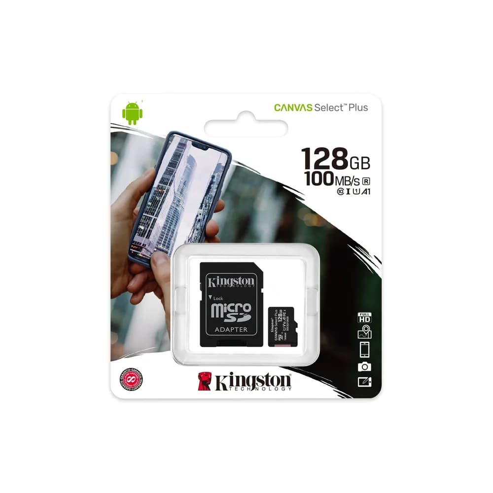 Accesoriu imprimantă 3D Kingston Canvas Select Plus microSD – 128 GB — miniatură