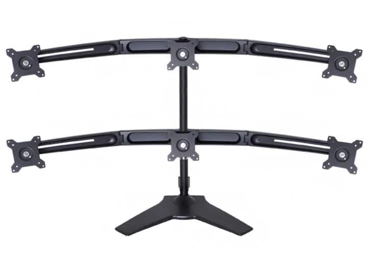Suport pentru 6 monitoare /LCD birou Multibrackets,15"-24", negru