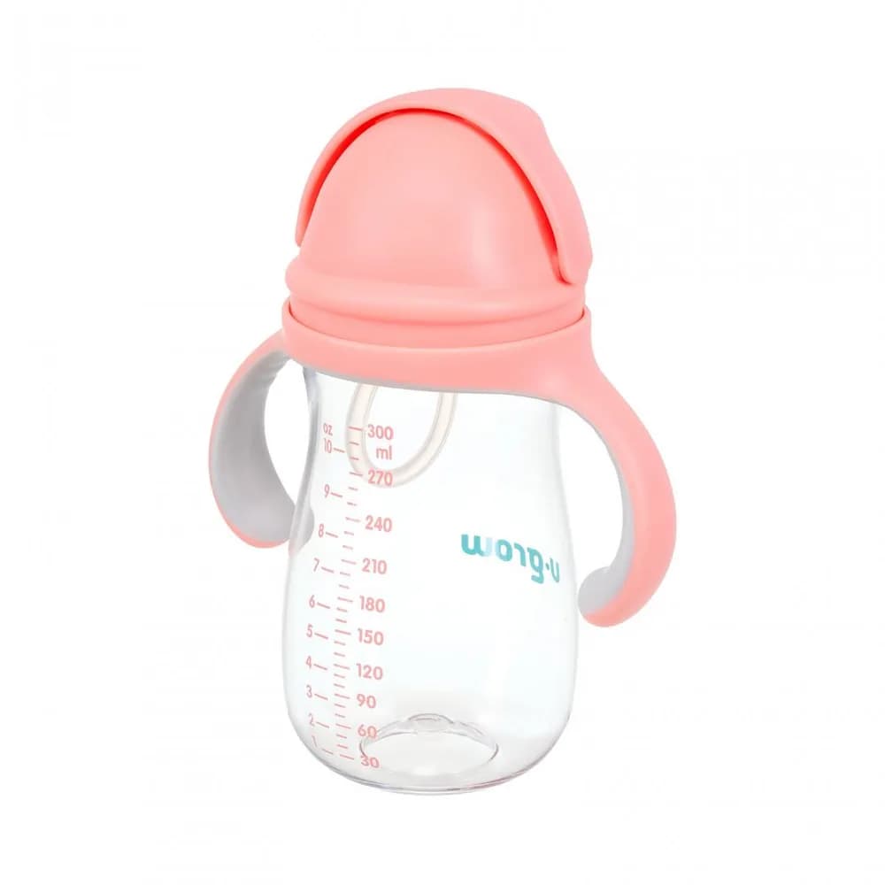 Cana cu pai tritan, roz, 300ml, U-Grow — miniatură