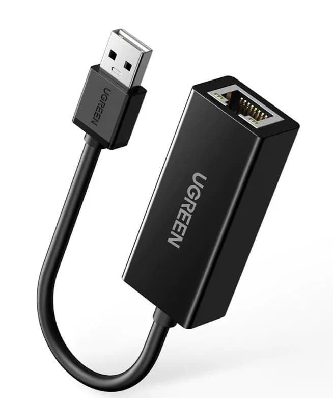 ADAPTOR RETEA Ugreen, "CR110" USB 2.0 to RJ-45 10/100 Mbps Adapter, LED, negru "20254" - 6957303822546