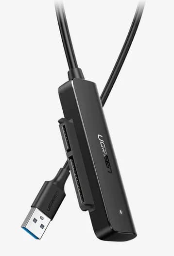 CABLU USB adaptor Ugreen, "CM321" USB 3.0 (T) la S-ATA (T), 50cm, adaptor USB la HDD S-ATA 2.5", negru, "70609" - 6957303876099