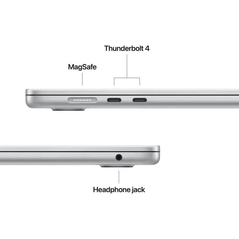 MacBook Air 15.3" Retina/Apple M5 (CPU 10-core, GPU 10-core, NeuralEngine16-core)/32GB/512GB - Silver - INT KB (No Adapter) - 2026 (CTO from MDV94RO/A) — miniatură