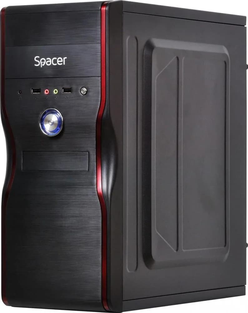 Carcasa SPACER New Mercury, Mid Tower, Black — miniatură