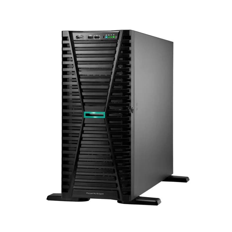HPE ProLiant ML110 Gen11 4510 12-core 1P 64GB-R MR408i-o 8SFF 2x480GB SSD 2x1000W RPS EU Server — miniatură