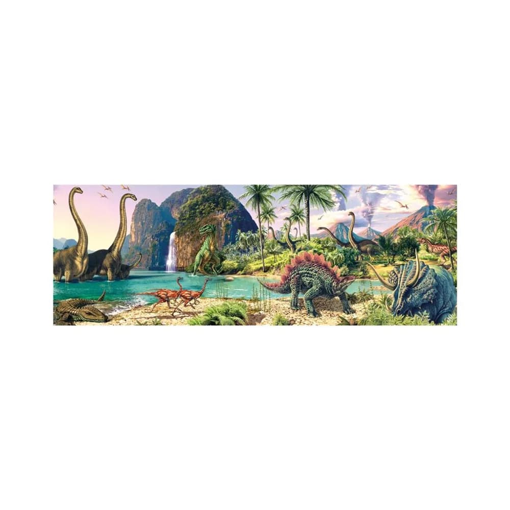 Puzzle 150 piese, panoramic, Dinozauri - DINO TOYS — miniatură
