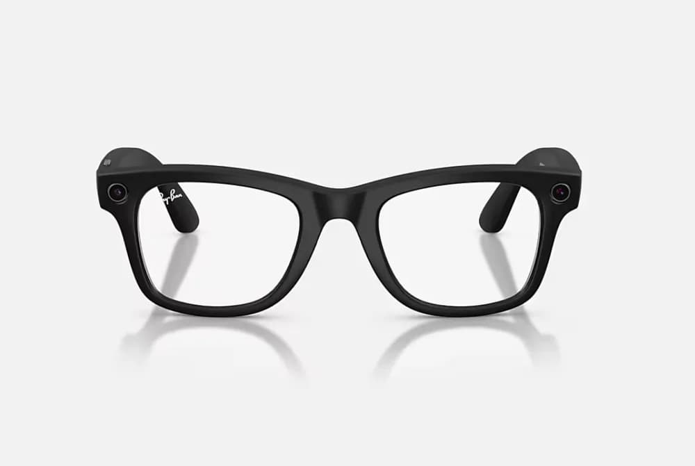 Ray-Ban Meta Wayfarer Gen 2 AI Glasses Matte Black/Clear (Large) — miniatură