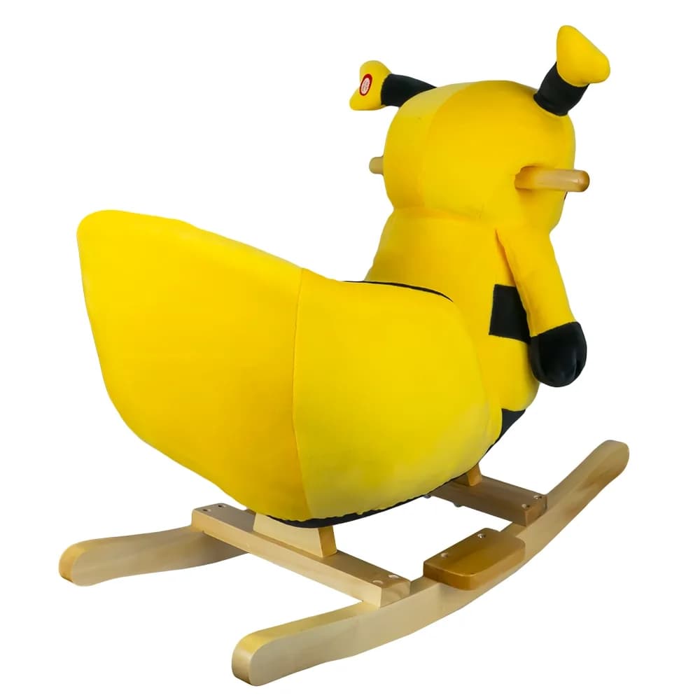 Balansoar pentru bebelusi, Albinuta, lemn + plus, 60x34x45 cm — miniatură