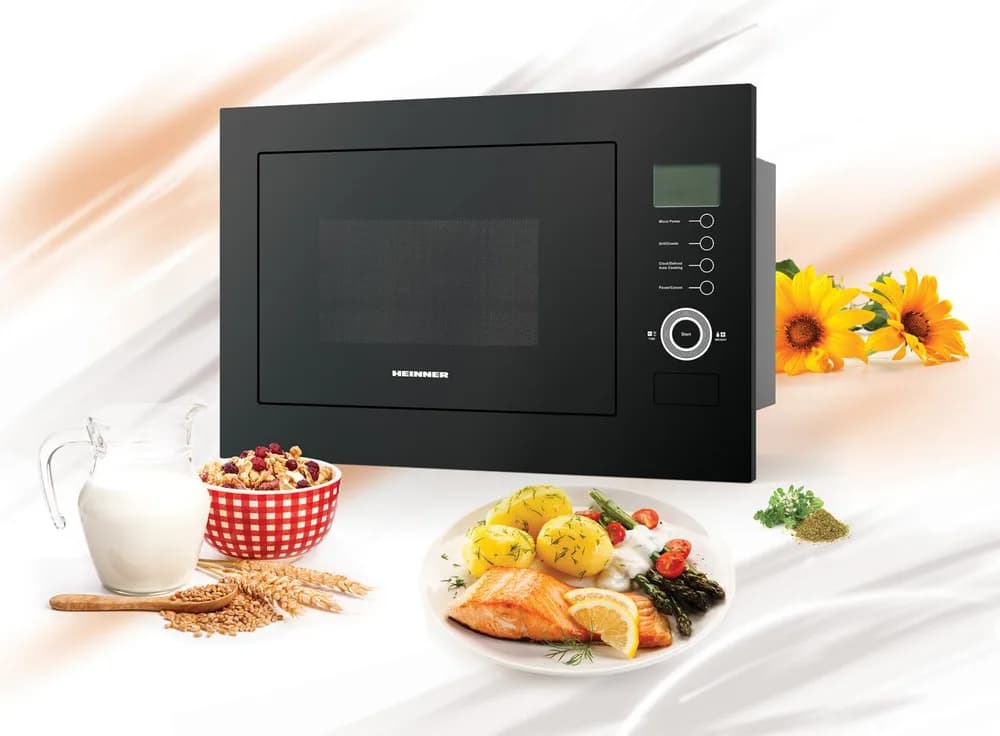 CUPTOR CU MICROUNDE INCORPORABIL HEINNER HMW-25BIGBK — miniatură