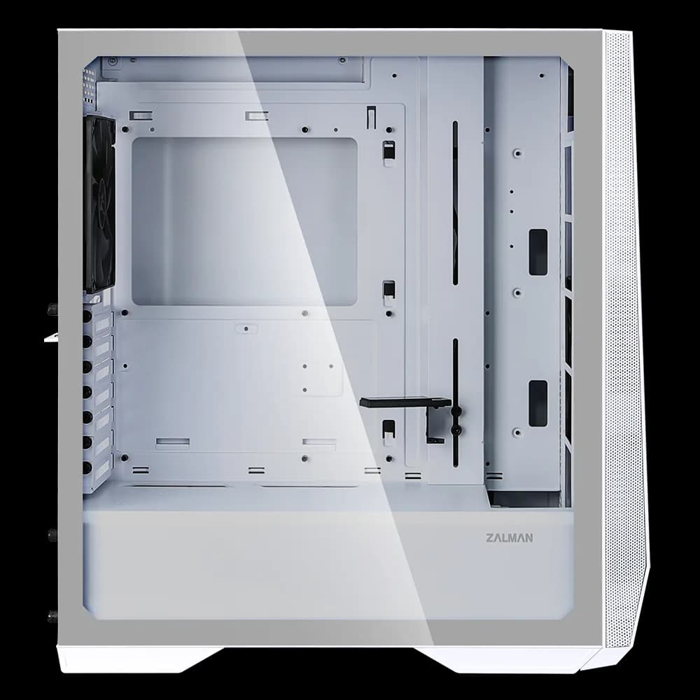 CARCASA Zalman "Z9 Iceberg", middle tower, gaming, fara sursa, suporta 7xfan, 2xfan inclus, PSU shroud, USB Type-C x 1, USBx4, audio+mic, 7 sloturi expansiune + 3 verticale, alb, "Z9 Iceberg White" — miniatură