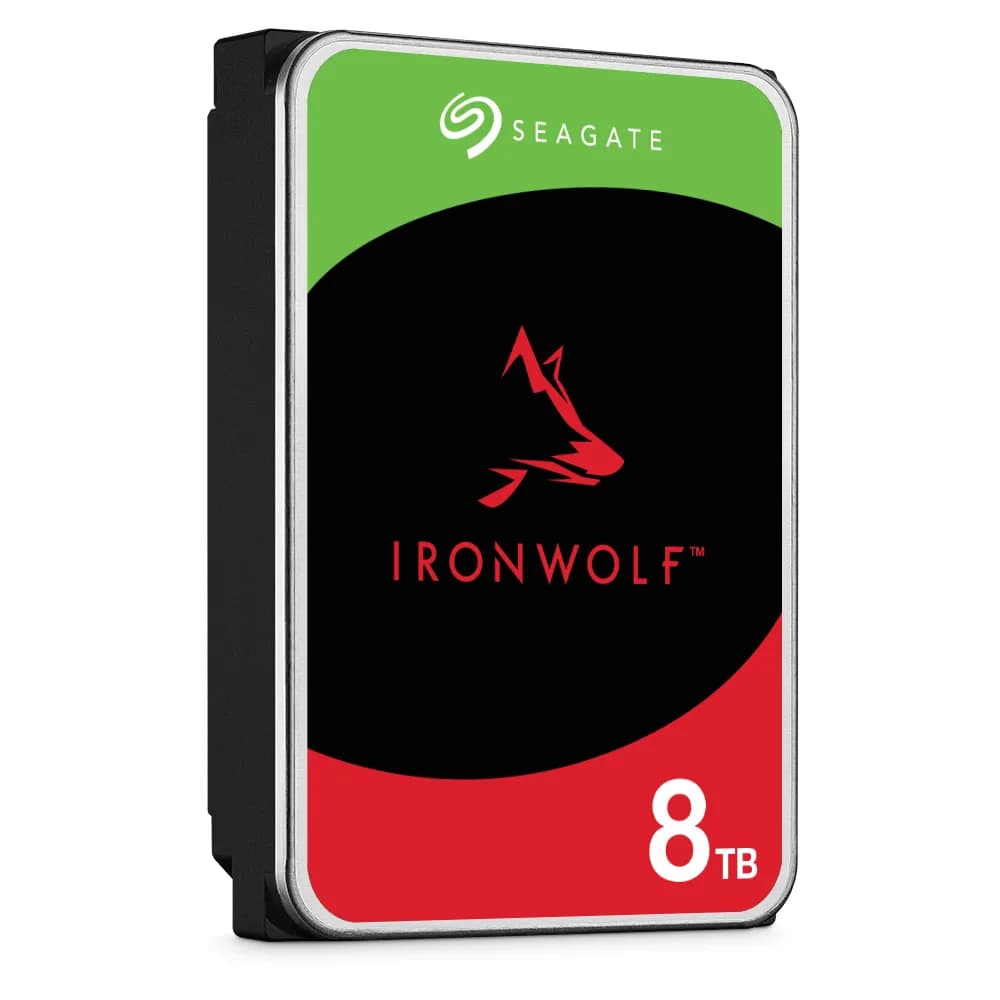 Bundle SEAGATE NAS HDD 8x8TB IronWolf 7200rpm 6Gb/s SATA 256MB cache 8.9cm 3.5inch 24x7 CMR for NAS and RAID Rackmount systems BLK "ST8000VN004_B3" — miniatură