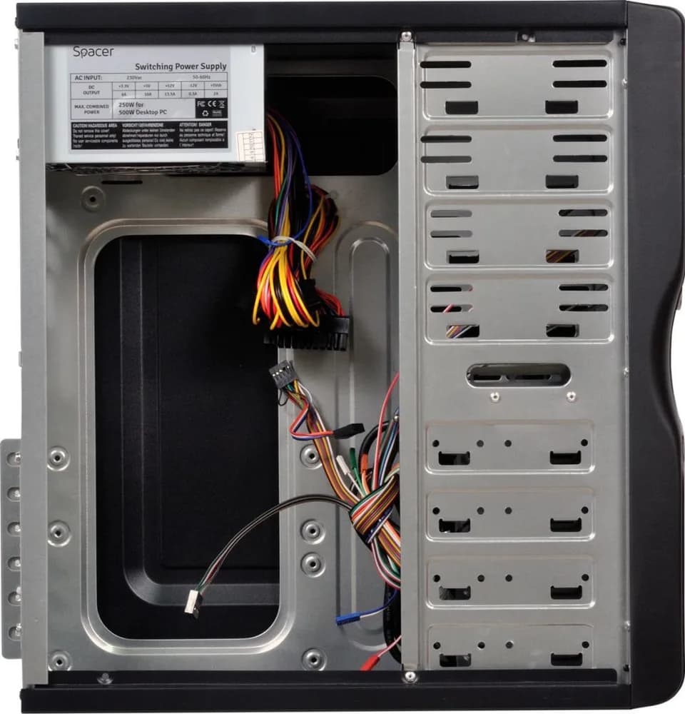 Carcasa SPACER New Mercury, Mid Tower, Black — miniatură