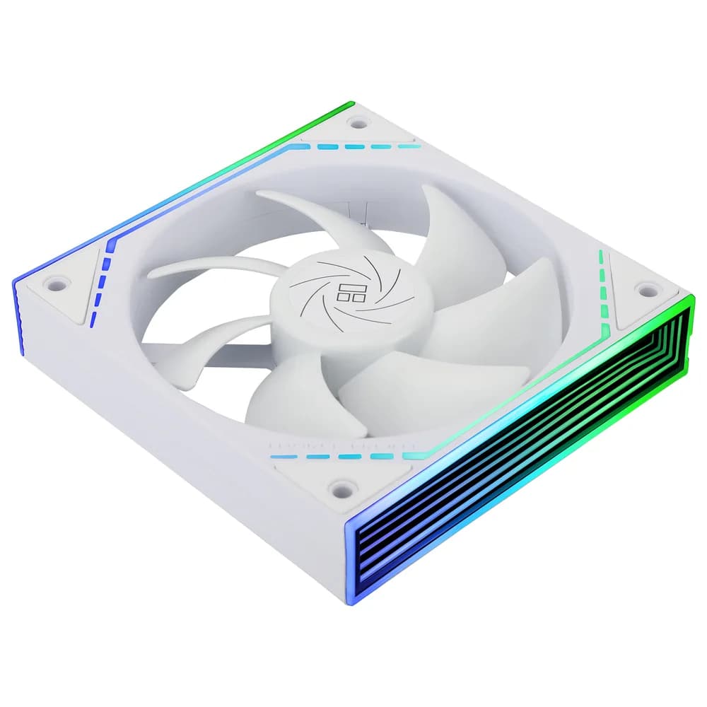 VENTILATOR Thermalright "TL-M12W", 120mm, 1500 RPM, S-FDB Bearing, 47.6 CFM, LED ARGB, 4pin PWM, alb, "TL-M12W" — miniatură