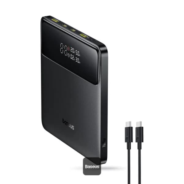 POWER BANK Baseus Blade H1, 20000mAh, PD 100W, ultra thin, 2 x USB; 2 x USB Type-C, display digital pt. status baterie, total 5A, include cablu USB Type-C la USB Type-C, negru, "P10021604123-00" - 6932172682446