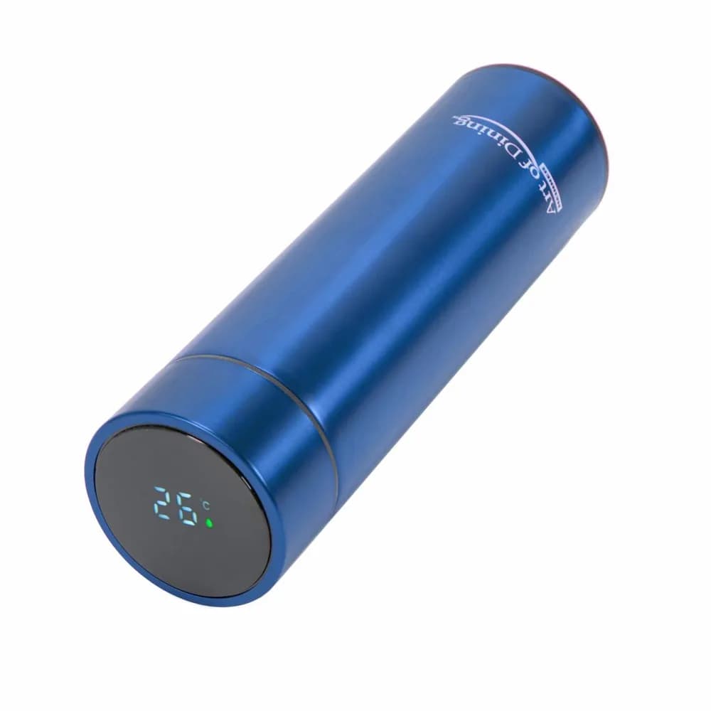 TERMOS INOX 450 ML,INDICATOR LED TEMPERATURA, ART OF DINING BY HEINNER (mix 3 culori in bax, 4 albastre, 4 negre, 4 rosii) — miniatură
