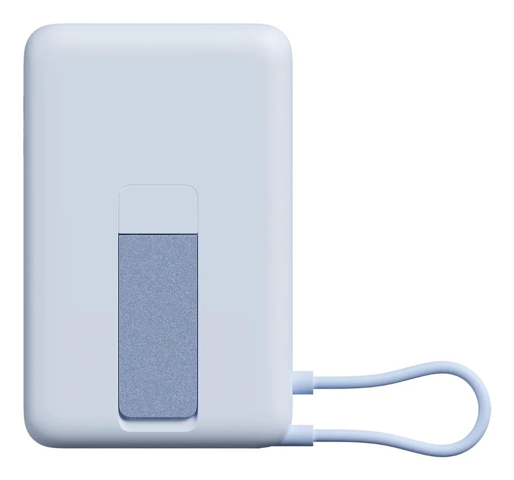 Acumulator extern magnetic cu suport incorporat Xiaomi BHR08PCGL, 33 W (USB-C), 10000 mAh, Cablu USB-C integrat, Incarcare Wireless 15 W (Albastru) "BHR08PCGL" — miniatură
