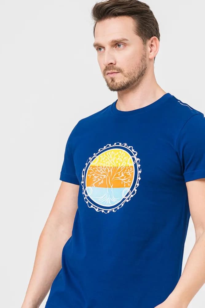 TRICOU ROATA FAMILIE BARBATI ROYAL BLUE-S — miniatură