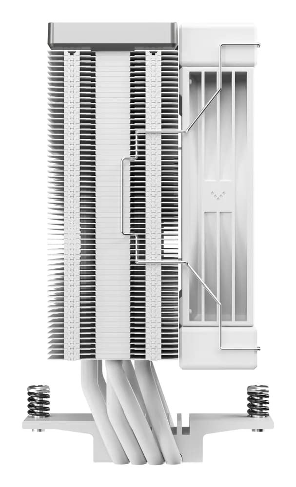 COOLER DeepCool "AK400 G2 WH" skt. Intel si AMD, racire cu aer, vent. 120mm, 2200 rpm, 4 heatpipies, inaltime 156mm, top cover lemn, alb,"R-AK400G2-WHNNMN-GJD" — miniatură