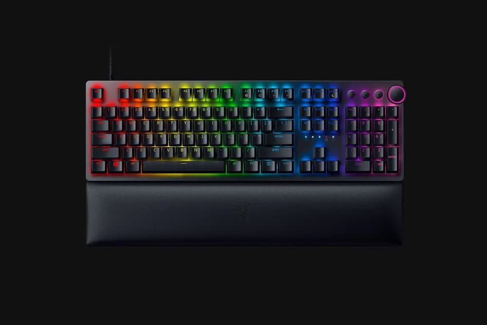 Tastatura Huntsman V2 Gaming Purple Switch - DE Layout Black "RZ03-03931000-R3G1" — miniatură